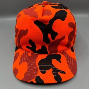 Vintage Hat Men Orange Camouflage Youngan‎ Snap Back Cap